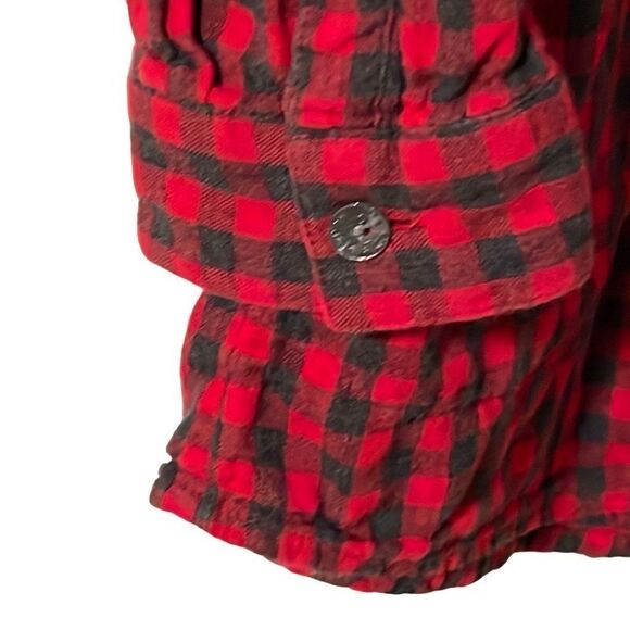J.Jill red and black check soft flannel tunic with pockets S Petite - Picture 6 of 9